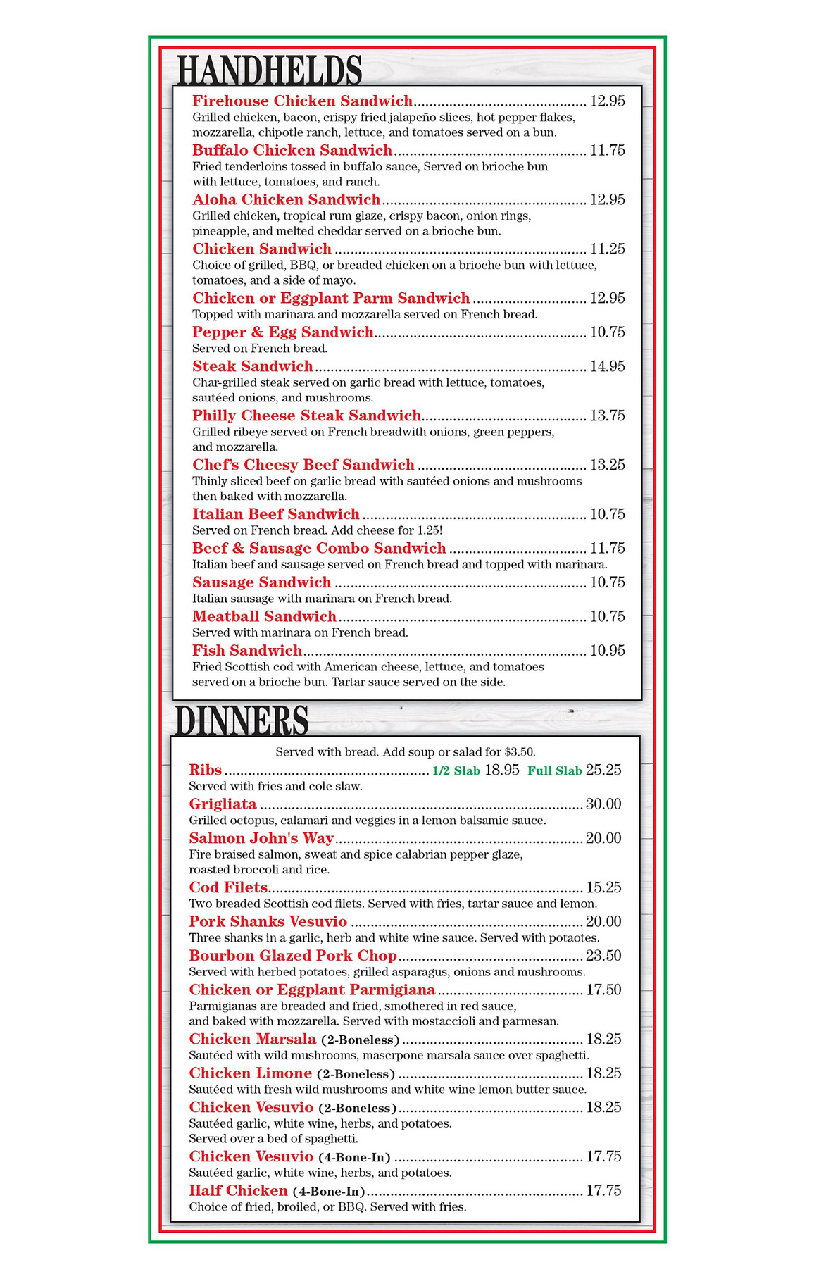 Italian Pizza Kitchen Catering Meu